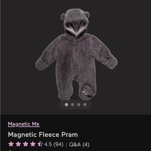 Magnetic Me Magnetic Fleece Pram, Grey, Sz 0-3 Months, Great Condition
